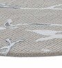 Beige Abstract Wool and Cotton 3 ft x 3 ft Hand tufted Round Carpet