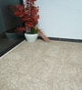 Beige Abstract Wool And Cotton 7 X 5 Feet Hand Tufted Carpet