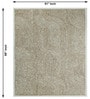 Beige Abstract Wool And Cotton 7 X 5 Feet Hand Tufted Carpet