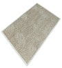Beige Abstract Wool And Cotton 7 X 5 Feet Hand Tufted Carpet