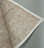 Beige Abstract Wool And Cotton 7 X 5 Feet Hand Tufted Carpet