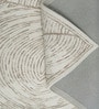 Beige Abstract Wool And Cotton 8 X 5 Feet Hand Tufted Carpet