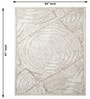Beige Abstract Wool And Cotton 8 X 5 Feet Hand Tufted Carpet