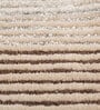 Beige Abstract Wool and Viscose 4 ft X 6 ft Hand Tufted Carpet