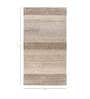 Beige Abstract Wool and Viscose 4 ft X 6 ft Hand Tufted Carpet