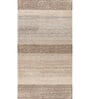 Beige Abstract Wool and Viscose 4 ft X 6 ft Hand Tufted Carpet