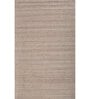 Beige Abstract Wool and Viscose 6 ft X 9 ft Hand Woven Carpet