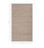 Beige Abstract Wool and Viscose 6 ft X 9 ft Hand Woven Carpet