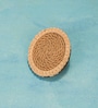 Beige Acacia Wood  (Set of 4) Jute Coaster