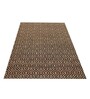 Beige and Black  Magadan Geometric jute 5ft x 8ft Hand Woven Carpet