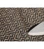 Beige and Black  Magadan Geometric jute 5ft x 8ft Hand Woven Carpet
