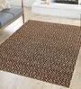 Beige and Black  Magadan Geometric jute 5ft x 8ft Hand Woven Carpet