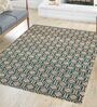 Beige and Black Chita Geometric Jute 5ft x 8ft Hand Woven Carpet