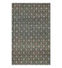 Beige and Black Chita Geometric Jute 5ft x 8ft Hand Woven Carpet