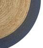 Multicolor Geometric Jute 3 ft x 3 ft Hand Woven Round Carpet