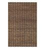 Beige and Black Oryol Geometric Jute 5ft x 8ft Hand Woven Carpet