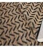 Beige and Black Oryol Geometric Jute 5ft x 8ft Hand Woven Carpet