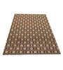 Beige and Black Podolsk Geometric Jute 5ft x 8ft Hand Woven Carpet