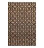 Beige and Black Podolsk Geometric Jute 5ft x 8ft Hand Woven Carpet