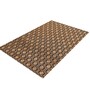 Beige and Black Podolsk Geometric Jute 5ft x 8ft Hand Woven Carpet