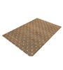 Beige and Black Surgut Geometric Jute 5ft x 8ft Hand Woven Carpet