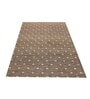 Beige and Black Surgut Geometric Jute 5ft x 8ft Hand Woven Carpet