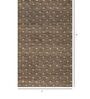 Beige and Black Surgut Geometric Jute 5ft x 8ft Hand Woven Carpet