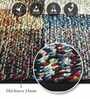 Beige and Blue Abstract Polypropylene 5 ft x 2.5 ft Machine Made Runner