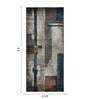 Beige and Blue Abstract Polypropylene 5 ft x 2.5 ft Machine Made Runner