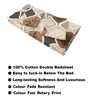 Beige and Brown Abstract 210 TC Cotton Queen Sized 1 Double Bedsheet 2 Pillow Covers