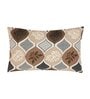Beige and Brown Abstract 210 TC Cotton Queen Sized 1 Double Bedsheet 2 Pillow Covers