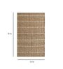 Beige Striped Jute 5 ft X 3 ft Flat Weave Carpet