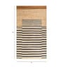 Beige Striped Jute 8 ft X 10 ft Hand Woven Carpet