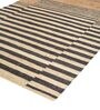 Beige Striped Jute 8 ft X 10 ft Hand Woven Carpet