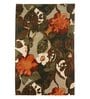 Beige Floral Wool 3 ft x 5 ft Hand Tufted Carpet