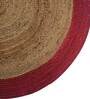 Multicolor Geometric Jute 3 ft x 3 ft Hand Tufted Round Carpet