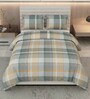 Beige and Grey 100% COTTON Solid 105 GSM Double Bed Comforter