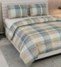 Beige and Grey 100% COTTON Solid 105 GSM Double Bed Comforter