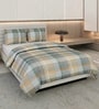Beige and Grey 100% COTTON Solid 105 GSM Double Bed Comforter