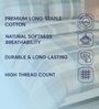 Beige and Grey 100% COTTON Solid 105 GSM Double Bed Comforter