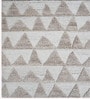 Beige And Ivory Geometric Wool And Cotton 8 X 5 Feet Hand Tufted Carpet
