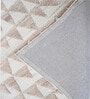 Beige And Ivory Geometric Wool And Cotton 8 X 5 Feet Hand Tufted Carpet