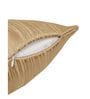 Beige and Light Beige Polyester Jacquard 16x16 inches Cushion Cover Set of 5