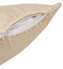 Beige and Light Beige Polyester Jacquard 16x16 inches Cushion Cover Set of 5