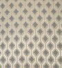 Beige and Off White Polyester Jacquard 16x16 inches Cushion Cover Set of 2