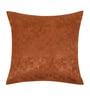 Beige and Rust Polyester Geometric 16x16 inches Cushion Cover Set of 5