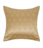 Beige and Rust Polyester Geometric 16x16 inches Cushion Cover Set of 5
