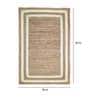 Brown Striped Jute 3 ft x 5 ft Hand Woven Carpet