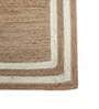 Brown Striped Jute 3 ft x 5 ft Hand Woven Carpet