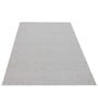 Beige and White Yakutsk Geometric Cotton 4ft x 6ft Hand Woven Carpet